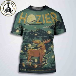 Hozier Concert Poster In Commerce City CO On July 20 2025 At Dick’s Sporting Goods Park All Over Print T-Shirt