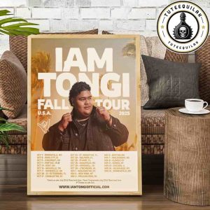Iam Tongi USA Fall Tour Dated List 2025 Home Decor Poster Canvas