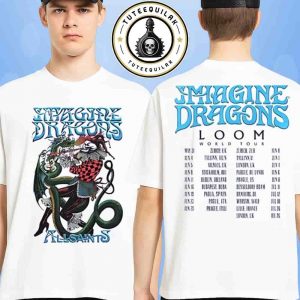 Imagine Dragons X ALLSAINTS Loom World Tour Dated List 2025 Merch Two Sided T-Shirt