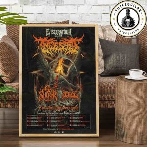 Ingested Evisceratour USA And Canada Tour Dated List 2025 Home Decor Poster Canvas