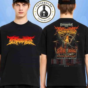 Ingested Evisceratour USA And Canada Tour Dated List 2025 Merch Two Sided T-Shirt