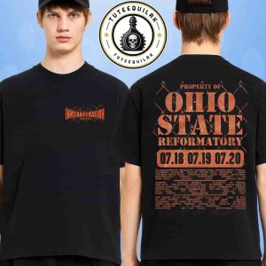 Inkcarceration Music And Tatto Festival 2025 Ohio State Reformatory Merch No Parole Two Sided T-Shirt
