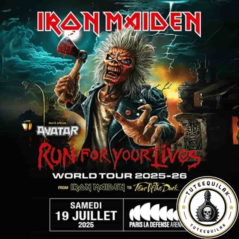 Iron Maiden Run For Your Lives World Tour 2025 in Paris on July 19 – 50th Anniversary Show at Paris La Defense Arena