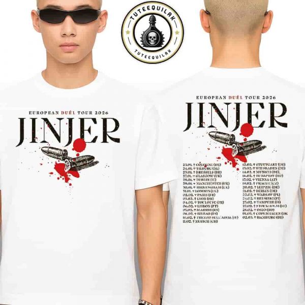 Jinjer Europeam Duel Tour 2026 Dates List Two Sided Unisex T-Shirt