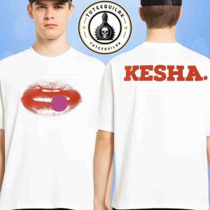Kesha Lips And Bubblegum Graphic Tee Tour 2025 Merch Two Sided T-Shirt