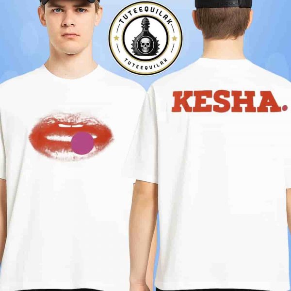 Kesha Lips And Bubblegum Graphic Tee Tour 2025 Merch Two Sided T-Shirt