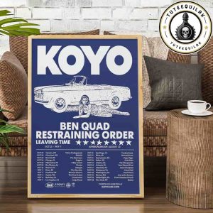 Koyo The First Tour 2025 Ben Quad Restrainng Order US Tour Home Decor Poster Canvas
