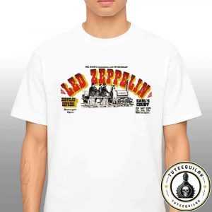 Led Zeppelin’s Legendary Earl’s Court 1975-2025 50th Anniversary Poster Bone Tee Zeppelin Express Tribute Shirt