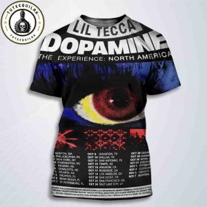 Lil Tecca North America The Dopamine Experience Tour Dated List 2025 All Over Print T-Shirt