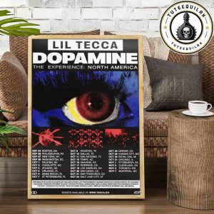 Lil Tecca North America The Dopamine Experience Tour Dated List 2025 Home Decor Poster Canvas