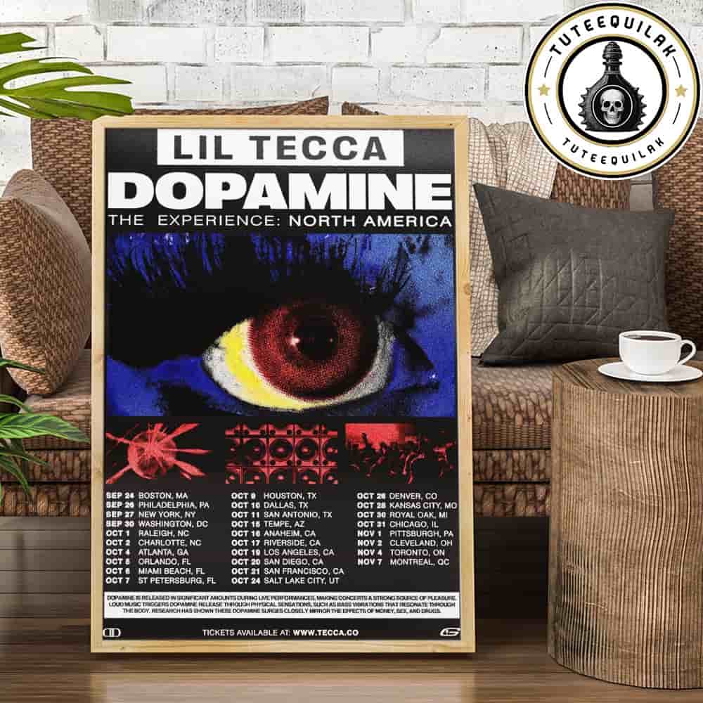 Lil Tecca North America The Dopamine Experience Tour Dated List 2025 Home Decor Poster Canvas Lil Tecca North America The Dopamine Experience Tour Dated List 2025 Home Decor Poster Canvas