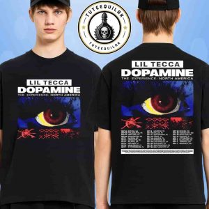 Lil Tecca North America The Dopamine Experience Tour Dated List 2025 Merch Two Sided T-Shirt