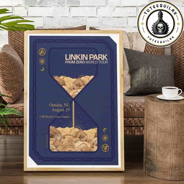 Linkin Park From Zero World Tour 2025 Poster In Omaha NE On Aug 29 2025 At CHI Health Center By Koralie Home Decor Poster Canvas