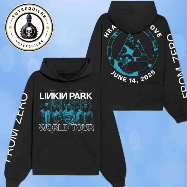 Linkin Park From Zero World Tour 2025 Venue Hoodie In Czech Republic At Hradec Kralove On June 14 Merchandise Two Sided Unisex T-Shirt