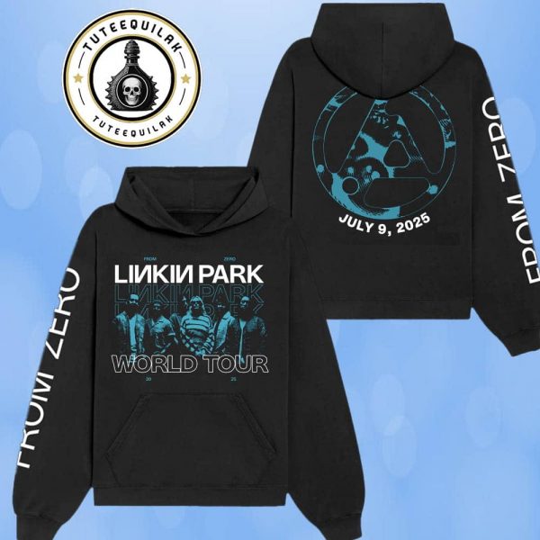 Linkin Park From Zero World Tour 2025 Venue Hoodie In Frankfurt Germany On July 9 At Deutsche Bank Park Merchandise Two Sided Unisex T-Shirt
