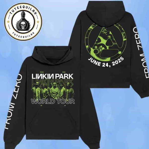 Linkin Park From Zero World Tour 2025 Venue Hoodie In Milan Italy At I-DAYS Festival On June 24 Merchandise Two Sided T-Shirt