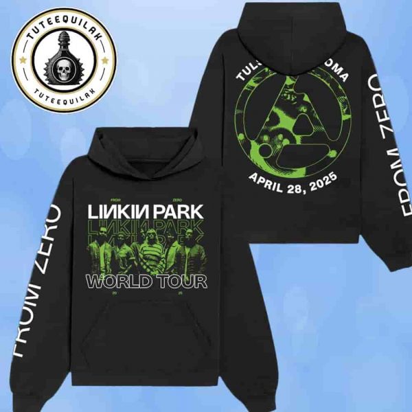 Linkin Park From Zero World Tour 2025 Venue Hoodie In Tulsa OK On April 28 At Bok Center Merchandise Two Sided Unisex T-Shirt