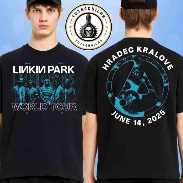 Linkin Park From Zero World Tour 2025 Venue Tee In Czech Republic At Hradec Kralove On June 14 Merchandise Two Sided Unisex T-Shirt