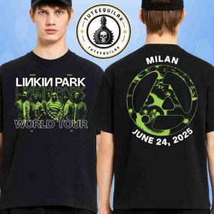 Linkin Park From Zero World Tour 2025 Venue Tee In Milan Italy At I-DAYS Festival On June 24 Merchandise Two Sided T-Shirt