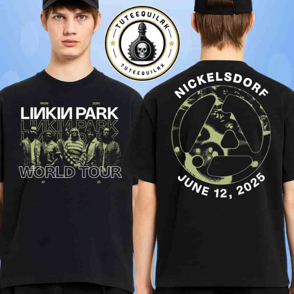 Linkin Park From Zero World Tour 2025 Venue Tee In Nickelsdorf Austria On June 12 At Pannonia Fields II Merchandise Two Sided Unisex T-Shirt