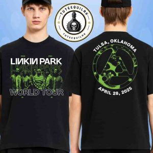 Linkin Park From Zero World Tour 2025 Venue Tee In Tulsa OK On April 28 At Bok Center Merchandise Two Sided Unisex T-Shirt
