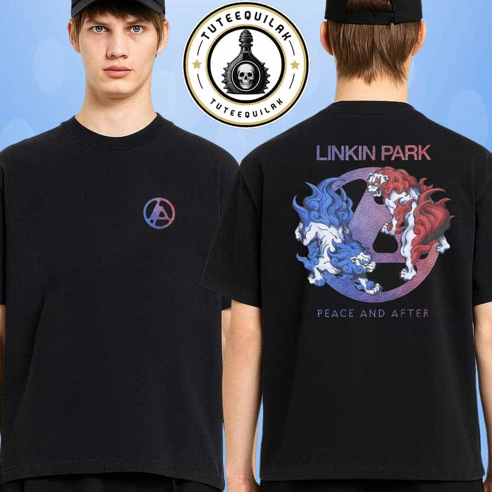 Linkin Park Japan 2025 Exclusive Dual Spirit Beasts Tee Peace And After Merchandise Two Sided Unisex T-Shirt Linkin Park Japan 2025 Exclusive Dual Spirit Beasts Tee Peace And After Merchandise Two Sided Unisex T-Shirt