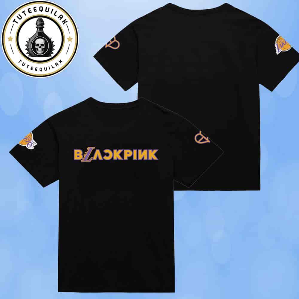 Los Angeles Lakers Mitchell And Ness x BLACKPINK Limited Back Edition Tee 2025 Merchandise Two Sided T-Shirt Los Angeles Lakers Mitchell And Ness x BLACKPINK Limited Back Edition Tee 2025 Merchandise Two Sided T-Shirt