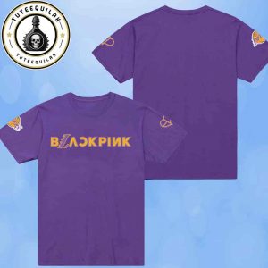 Los Angeles Lakers Mitchell And Ness x BLACKPINK Limited Purple Edition Tee 2025 Merchandise Two Sided T-Shirt