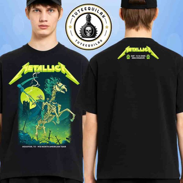 Metallica M72 Houston 2025 Exclusive Tee In Texas On June 14 At NRG Stadium Skeleton Reaper Art Merchandise Two Sided Unisex T-Shirt