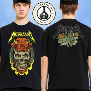 Metallica M72 World Tour 2025 Pitchgrim Crown Tee Skull And Dragon Graphic Heavy Metal Merchandise Two Sided Unisex T-Shirt