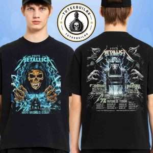 Metallica M72 World Tour North American 2025 Venue Tee Take Overs With Ice Nine Kills Pantera Suicidal Tendencies Limp Bizkit City List Merchandise Two Sided Unisex T-Shirt