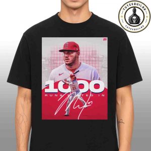 Mike Trout MLB Reaches 1000 Career Rbis Milestone T-Shirt