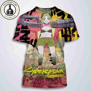 New Manga 2025 Cyberpunk Edgerunners Madness All Over Print T-Shirt
