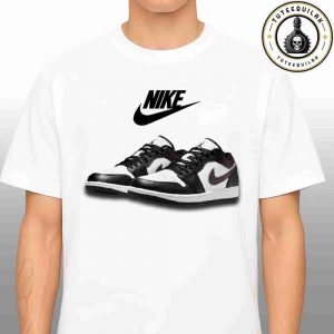Nike Air Jordan 1 Low Black Brown Sneaker T-Shirt