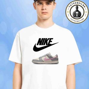 Nike Dunk Low Next Nature Light Smoke Grey Pink Rise Sneaker T-Shirt