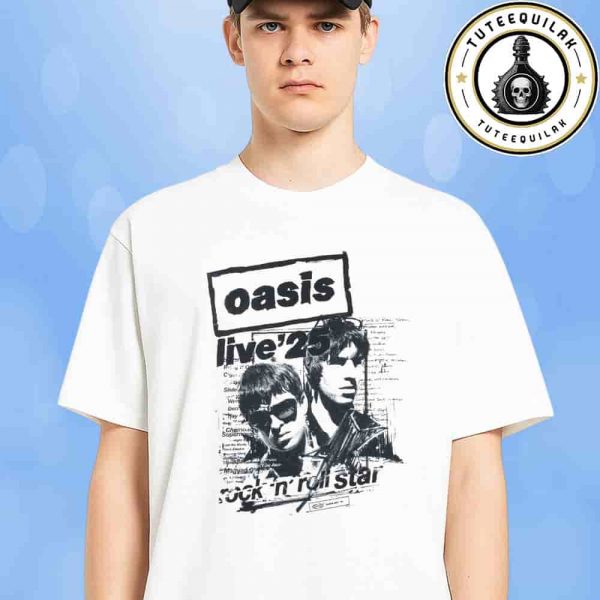 Oasis Live 25 World Tour 2025 Exclusive Tee Rock N Roll Star Merchandise Unisex T-Shirt