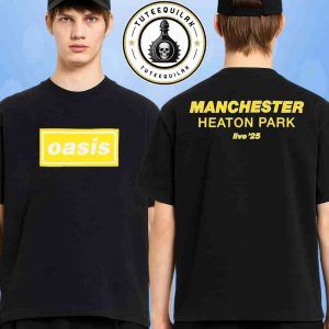 Oasis Live 25 World Tour 2025 Venue Tee In Manchester UK On July 11-20 At Heaton Park Merchandise Two Sided Unisex T-Shirt