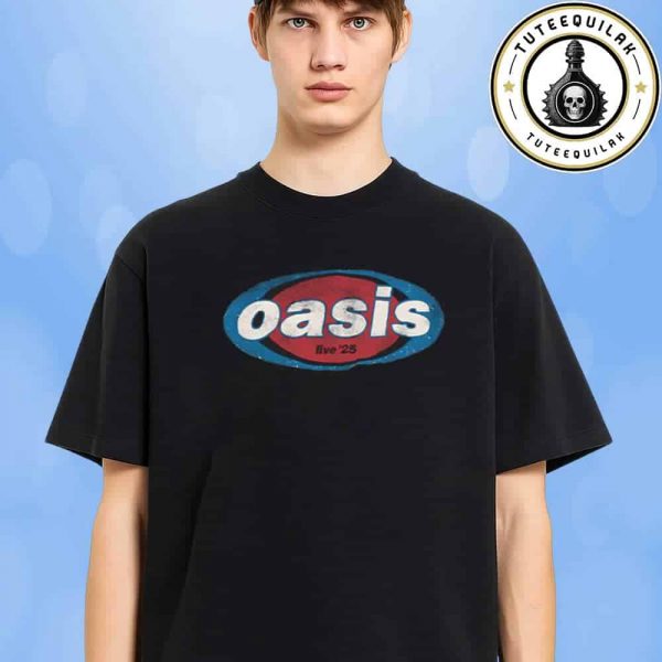 Oasis Live 25 World Tour Official Logo Tee In Cardiff On July 4-5 2025 At Printcipality Merchandise Unisex T-Shirt