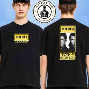 Oasis Manchester 2025 Live ’25 World Tour Venue Tee In United Kingdom At Heaton Park On July 19 2025 Merch Two Sided T-Shirt