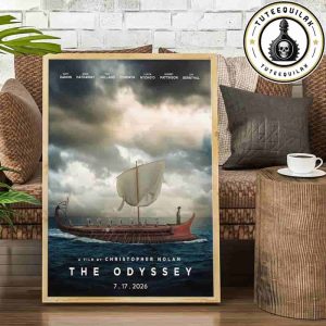 Official First Poster A Film 2026 By Christopher Nolan The Odyssey Defy The Gods Release On July 17 Home Decor Poster Canvas