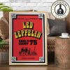 Official Led Zeppelin Merchandise Earl’s Court 75 Official Programme Poster Canvas