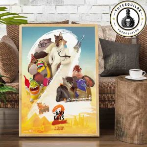 Official Poster The Bad Guys 2 Vs The Bad Girls Blasting Into Theaters August 1 2025 Home Decor Poster Canvas