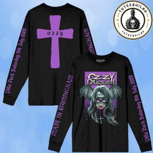 Ozzy Osbourne Back To The Beginning Concert 2025 Venue Long Sleeve In Aston Birmingham On July 5 At Villa Park Merchandise Two Sided Unisex T-Shirt