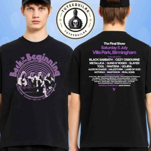 Ozzy Osbourne Back To The Beginning Concert 2025 Venue Tee Line up In Aston Birmingham On July 5 At Villa Park Merchandise Two Sided Unisex T-Shirt