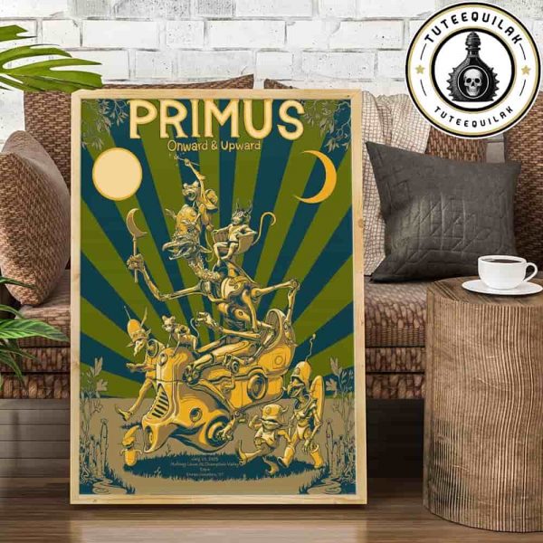 Primus Essex Junction 2025 Onward And Upward Summer Tour At Midway Lawn At Champlain Valley Exposition On July 19 2025 Home Decor Poster Canvas