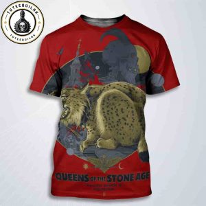 Queen Of The Stone Age Budapest 2025 Concert Poster Live At Budapest Park On July 19 2025 All Over Print T-Shirt