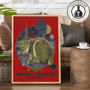 Queen Of The Stone Age Budapest 2025 Concert Poster Live At Budapest Park On July 19 2025 Home Decor Poster Canvas