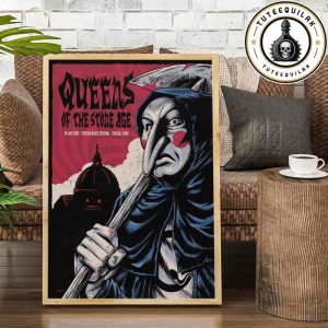 Queens Of The Stone Age Concert Poster In Pistoia Italy On July 15 2025 At Pistoia Blues Festival By Brandon Heart Home Decor Poster Canvas