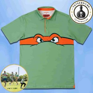 RSVLTS Collection Teenage Mutant Ninja Turtles Michelangelo All-Day Polo Shirt Premium Casual Wear for TMNT Fans