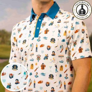 RSVLTS Happy Gilmore Happy Things All-Day Polo Shirt Premium Performance Polo for Golf and Movie Fans